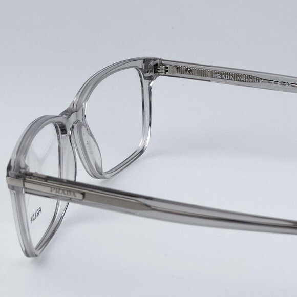 Prada PR14WV U431O1 Men BRAND NEW Eyeglasses Crystal Grey Square - Picture 7 of 10